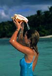 Jessica with conch